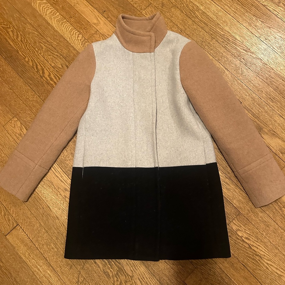 JCrew Colorblock City Coat